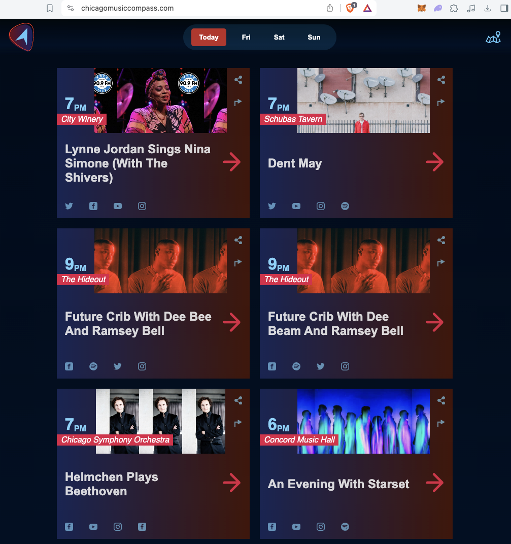 Chicago Music Compass Website